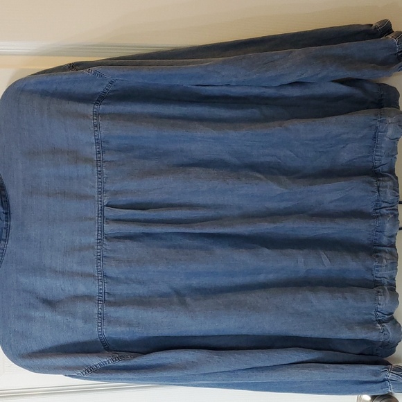Time n True Woman's Cropped Chambray Jacket XXXL 22 - Picture 5 of 5